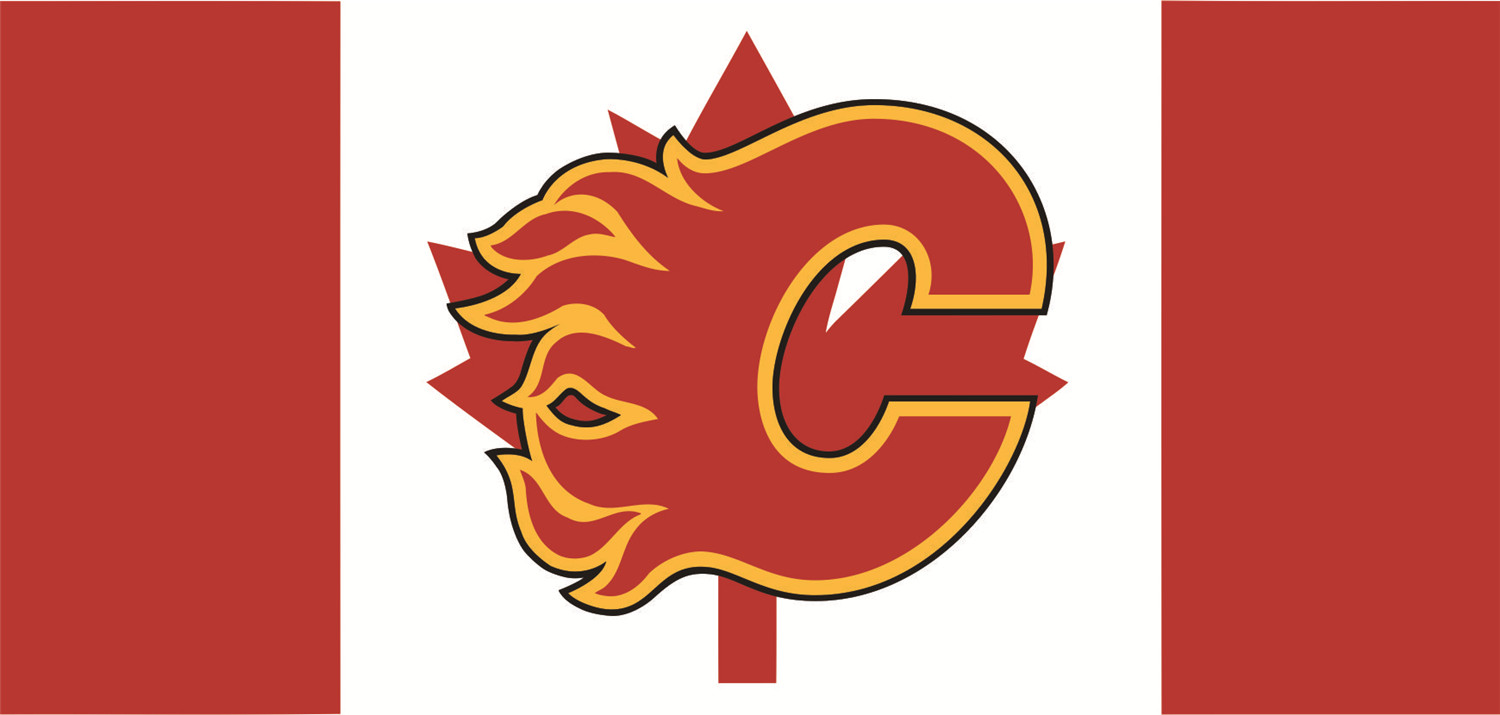 Calgary Flames Flags DIY iron on transfer (heat transfer)